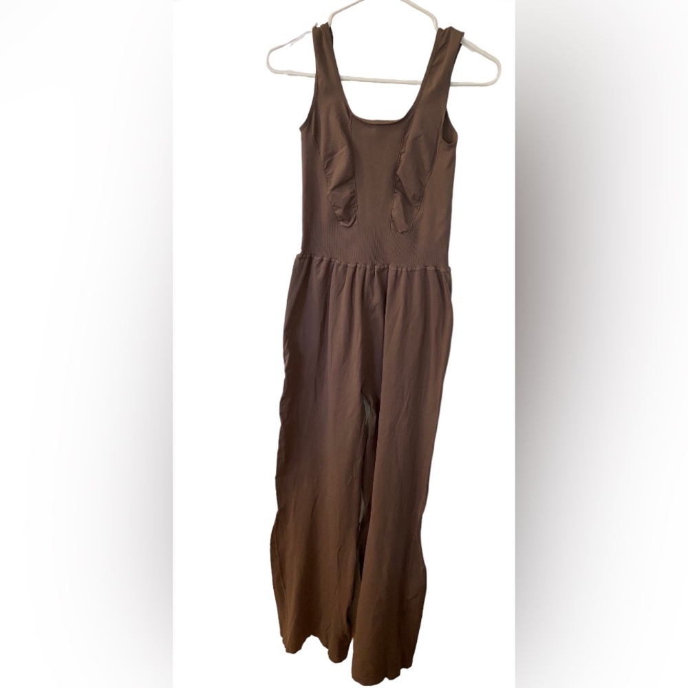 FREE PEOPLE Good
Karma Flared Onesie in Brown